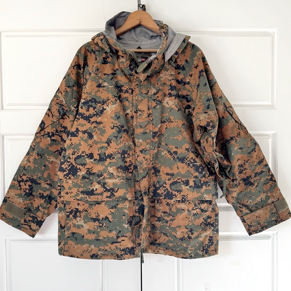 Tru Spec Tactical ECWCS Jacket Mens Medium Digital Camo Waterproof Military - Picture 1 of 16